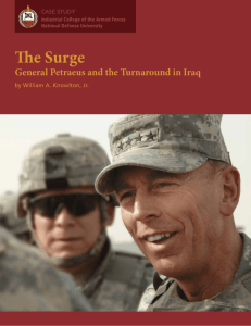 ICAF Case Study 1 December 2010 The Surge General Petraeus