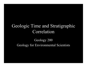 Geologic Time and Stratigraphic Correlation