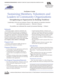 CLD2-9-FCS: Facilitators Guide-Sustaining Members, Volunteers