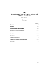 [300] Accounting and internal control systems and audit risk
