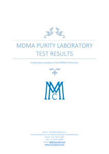 MDMA purity Laboratory Test results