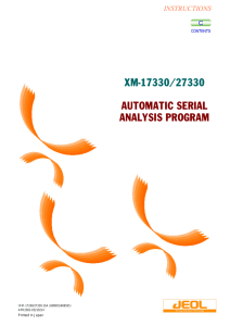 XM-17330/27330 AUTOMATIC SERIAL ANALYSIS PROGRAM