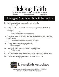 Emerging Adulthood & Faith Formation