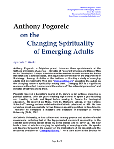 Changing Spirituality of Emerging Adults