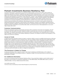 Business Continuity Plan for brokerage