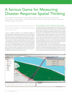 A Serious Game for Measuring Disaster Response Spatial Thinking