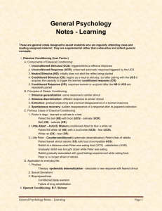 General Psychology Notes - Learning