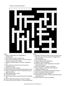 Crossword Puzzle - LITERARY TERMS