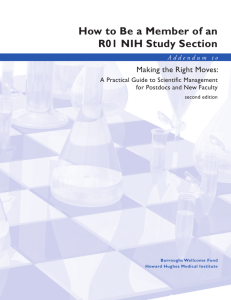 How to Be a Member of an R01 NIH Study Section