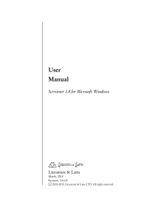 Scrivener user manual