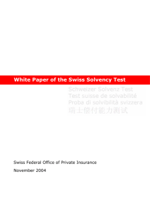 White Paper of the Swiss Solvency Test