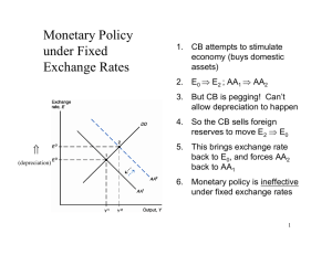 Monetary Policy under Fixed Exchange Rates