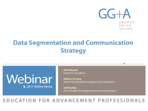 Data Segmentation and Communication Strategy