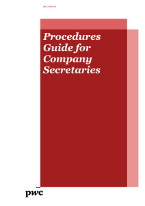 Procedures Guide for Company Secretaries