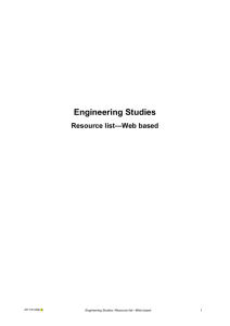 Engineering Studies - School Curriculum and Standards Authority