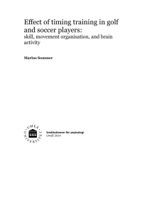 Effect of timing training in golf and soccer players