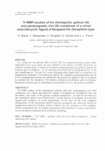 H NMR studies of the diamagnetic gallium (III) and paramagnetic