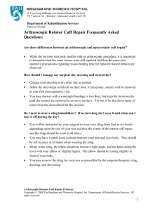 Arthroscopic Rotator Cuff Repair Protocol
