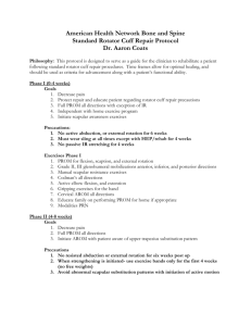 Standard Rotator Cuff Repair Protocol