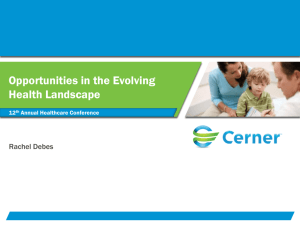 Opportunities in the Evolving Health Landscape