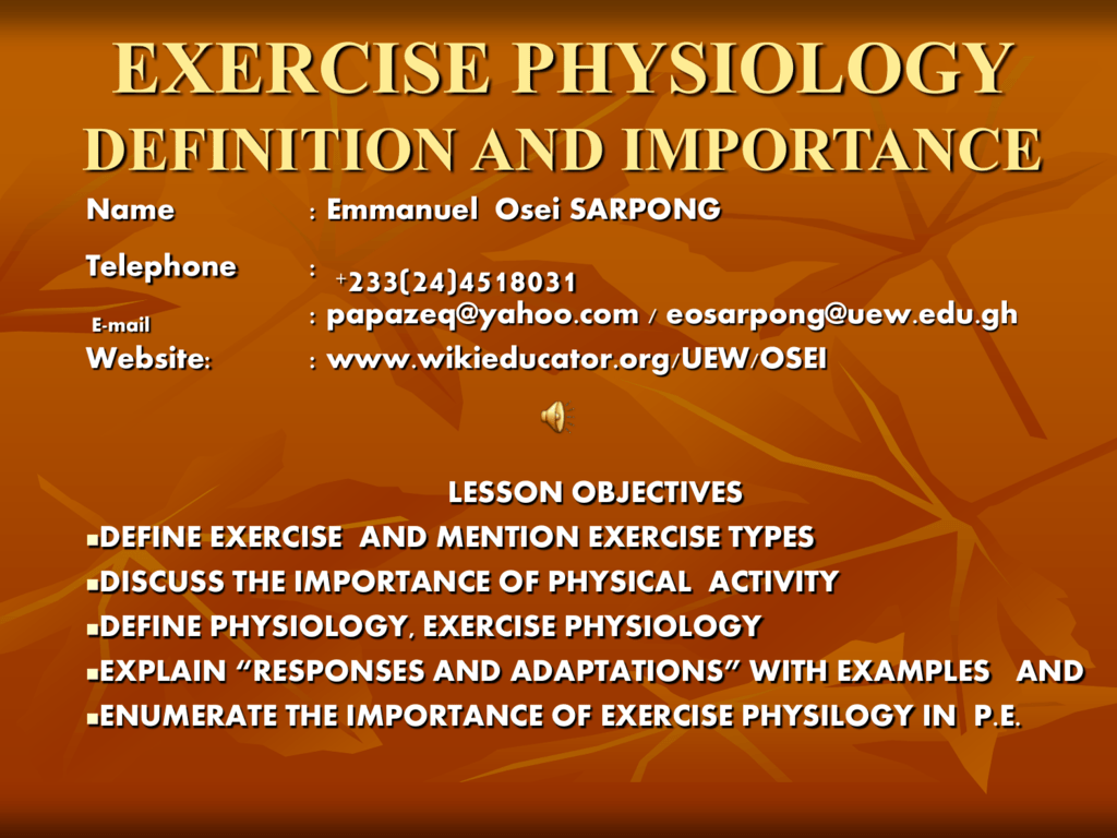 exercise assignment definition