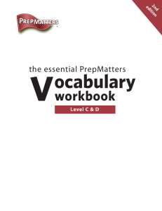 Vocabulary Words 1-20