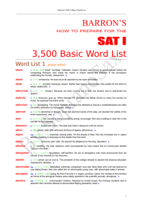 BARRON'S 3500 Basic Word List