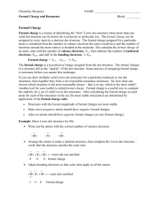 Lewis Structures, Formal Charge, and Resonance