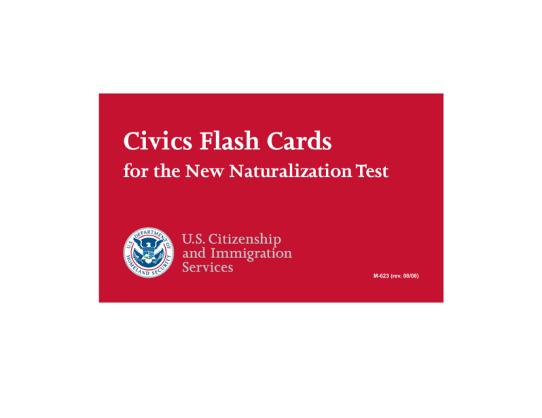 Civics Flash Cards - Learn American English Online