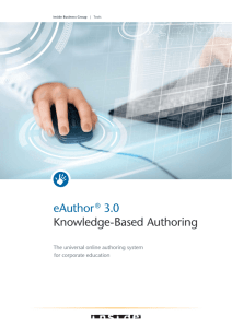 eAuthor® 3.0 Knowledge-Based Authoring