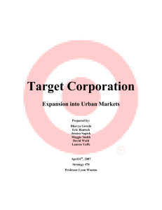 Target Corporation: Expansion into Urban Markets