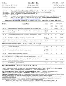 Chem 163 Syllabus