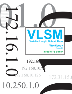 VLSM Workbook Instructors Edition