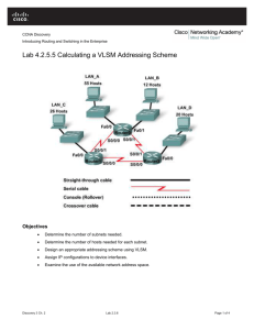 Lab 4.2.5.5 Calculating a VLSM Addressing Scheme