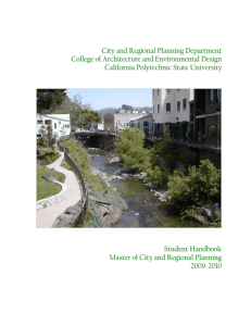 City and Regional Planning Department College of Architecture and
