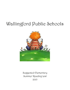 K-5 summer reading - Wallingford Public Schools
