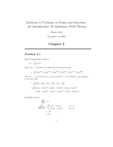 Solutions to Problems in Peskin and Schroeder, An