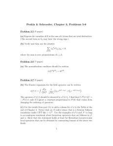Peskin & Schroeder, Chapter 3, Problems 5-8