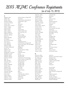 the 2015 Conference Registrants List.