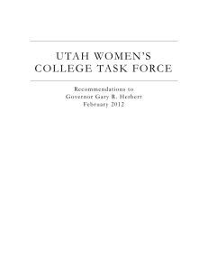 Utah Women's College Task Force Recommendation Report