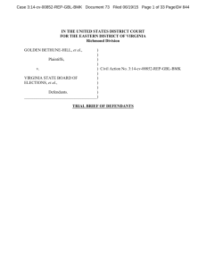 Defendants - About Redistricting