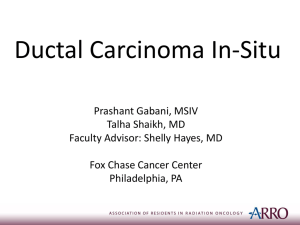 ARRO Case: Ductal Cell Carcinoma in Situ