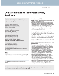 Ovulation Induction in Polycystic Ovary Syndrome