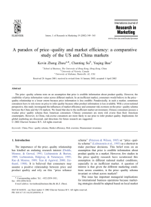 A paradox of price–quality and market efficiency: a comparative
