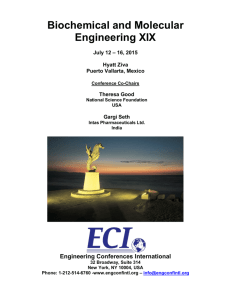 Biochemical and Molecular Engineering XIX