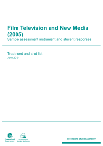 Treatment and shot list - Queensland Curriculum and Assessment
