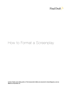 How to Format a Screenplay