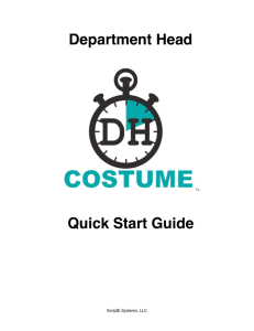 department head costume - quick start