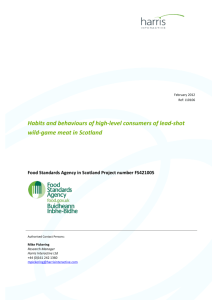 Habits and behaviours of high-level consumers of lead