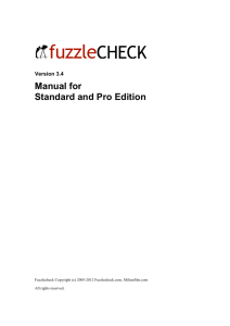 Manual for Standard and Pro Edition